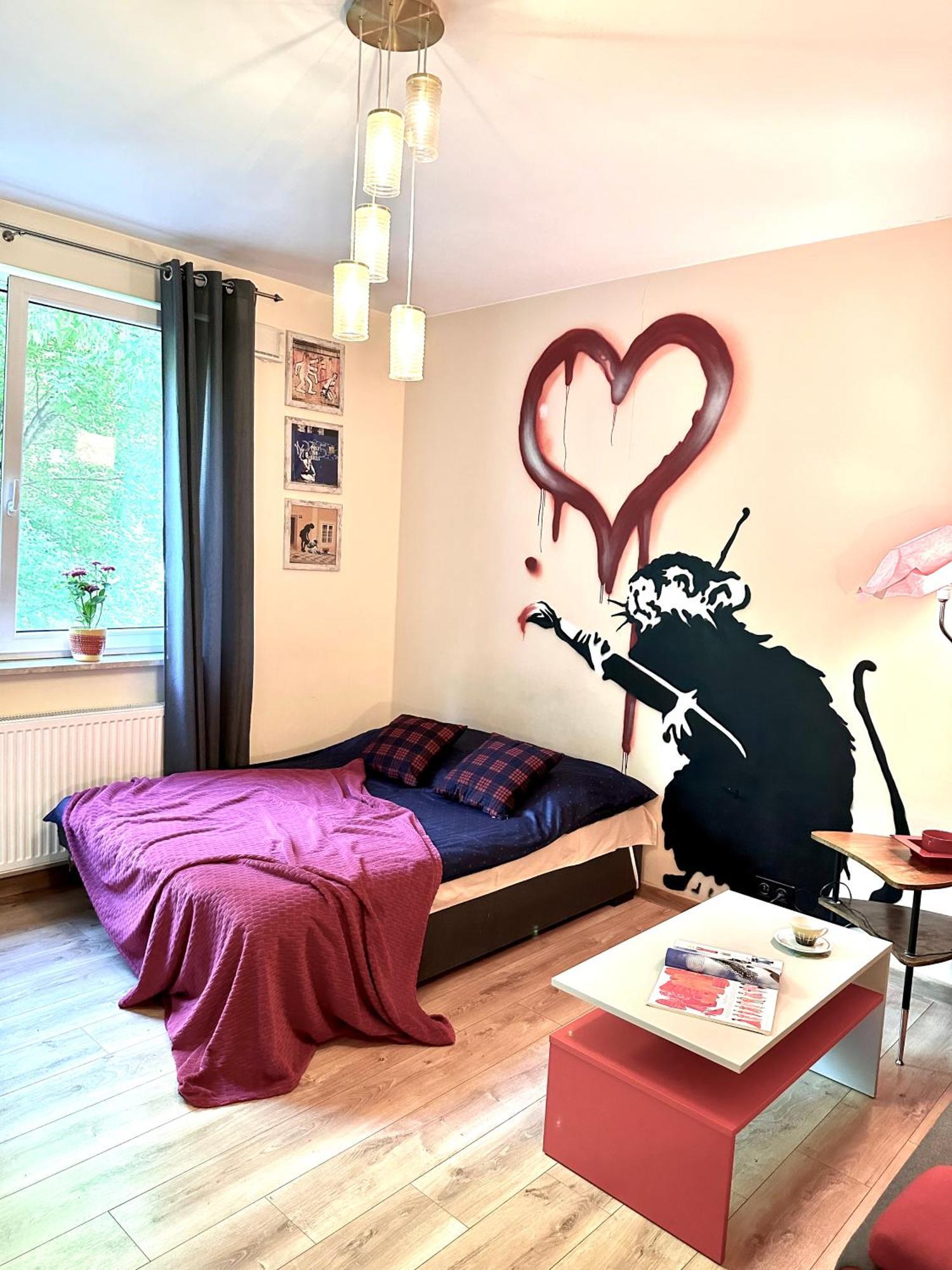 ワルシャワ"Banksy" Artアパートメント エクステリア 写真